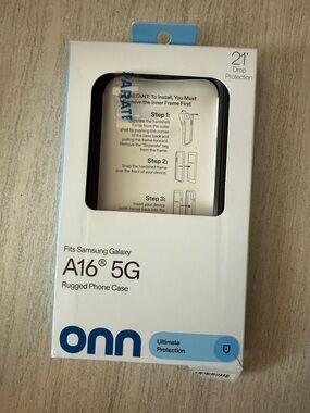 onn Black Rugged Phone Case for Samsung Galaxy A16 5G